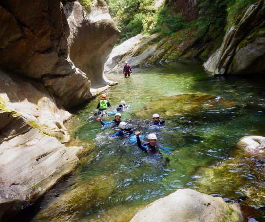 Schwimmen im Canyon, Bodengo 2 in Italien 