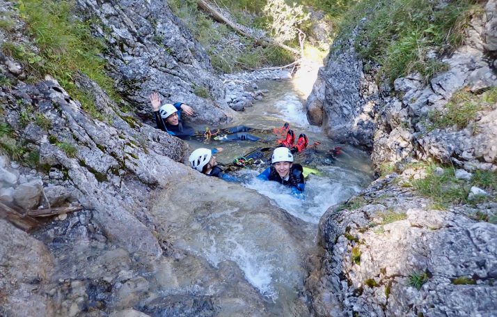 Familien Canyoning im Lechtal und Vorarlberg
