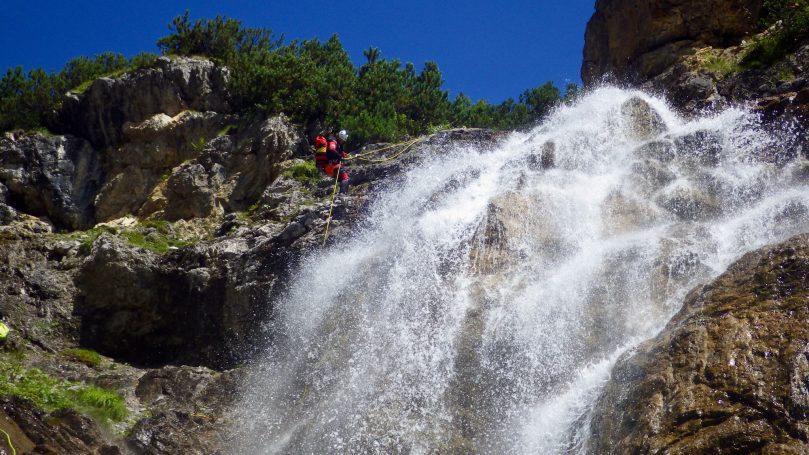 Abseilstelle Roßgumpenbach Lechtal