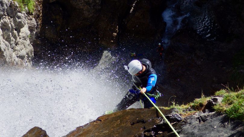 Abseilstelle Roßgumpenbach Lechtal