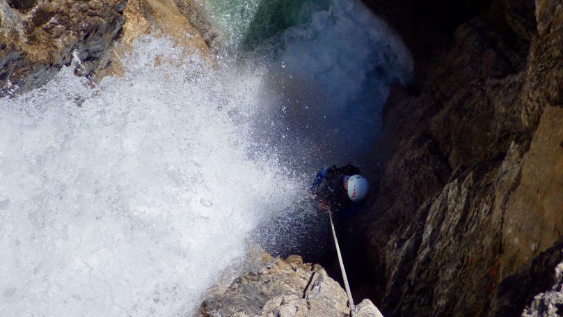 Canyoning Abseilstelle Hochalp im Lechtal