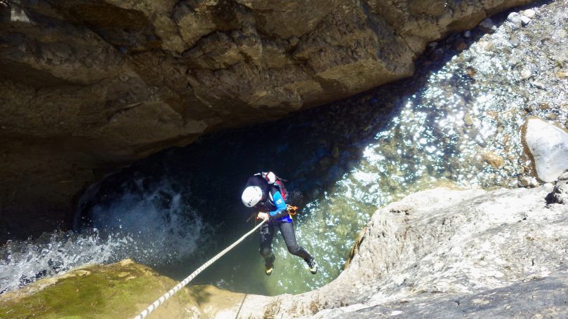 Canyoning Abseilstelle Hochalp im Lechtal